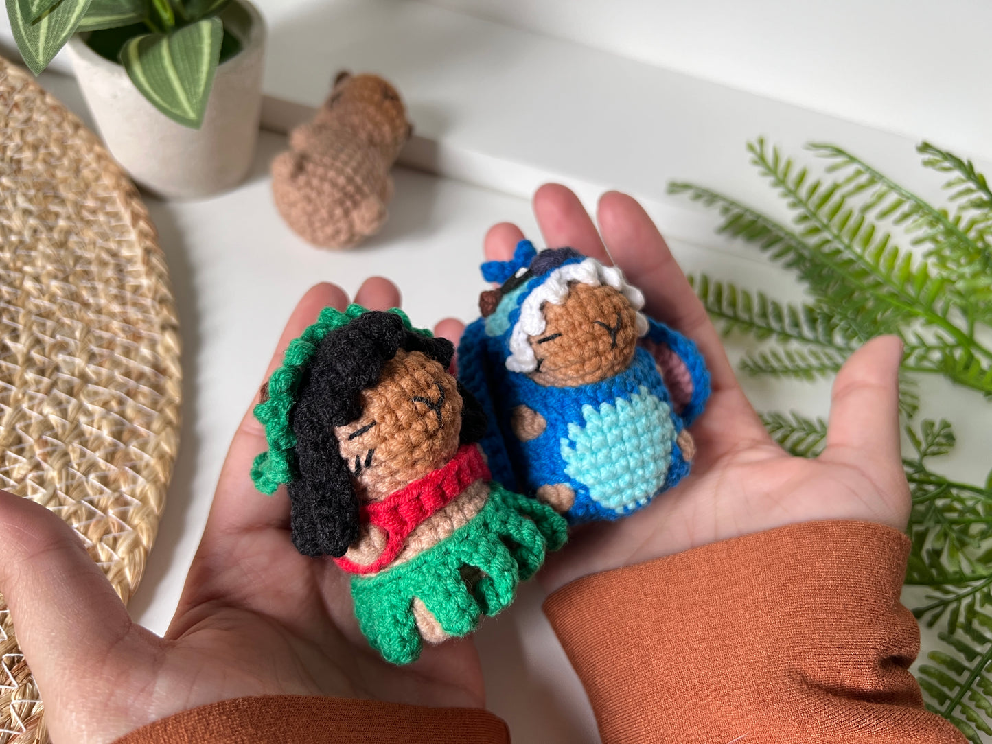 Disfraces Capibara Lilo, Stitch y Angel Patrón PDF Esp, Port, Ing - Nudo y Tejido