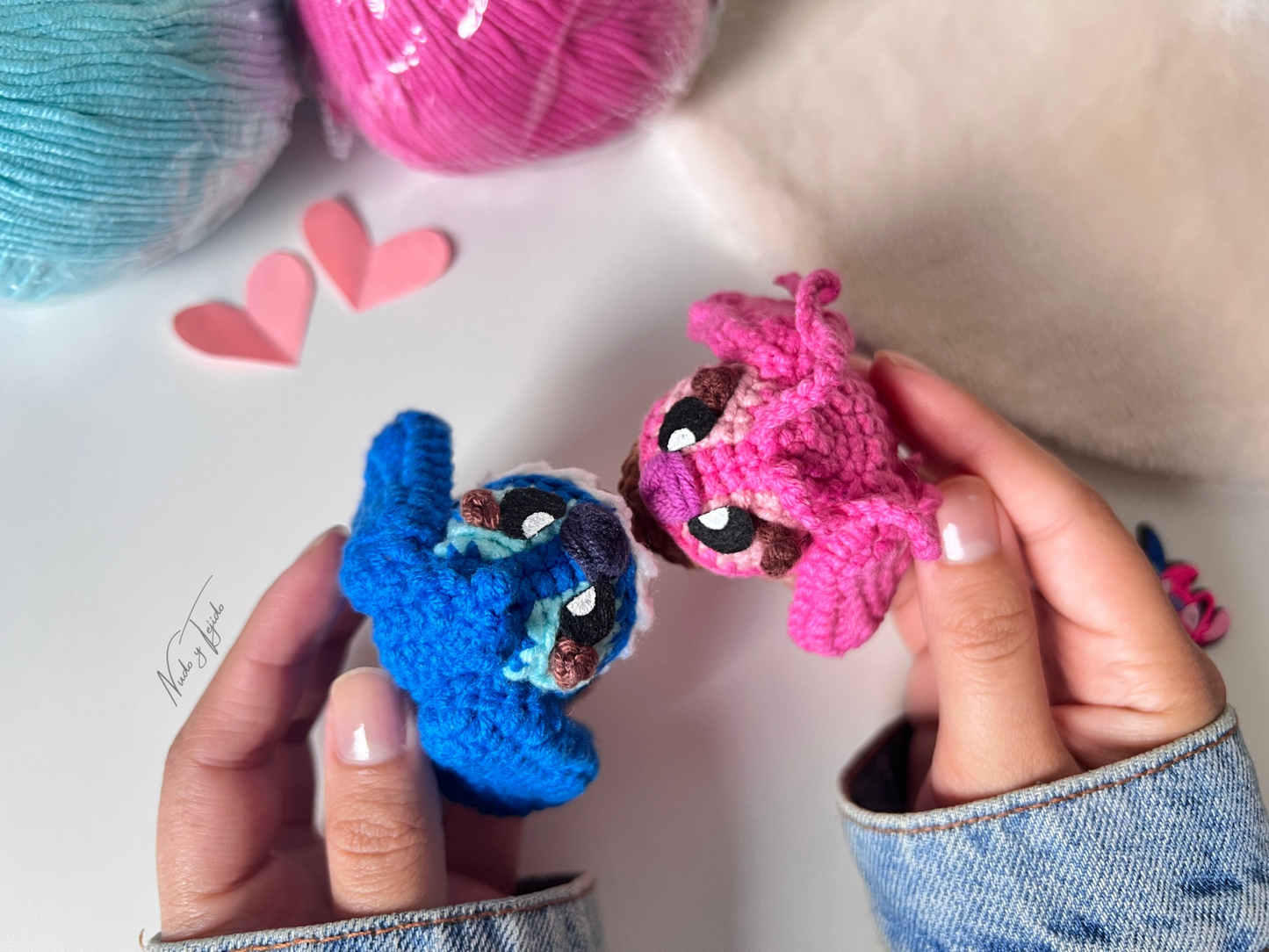Disfraces Capibara Lilo, Stitch y Angel Patrón PDF Esp, Port, Ing - Nudo y Tejido