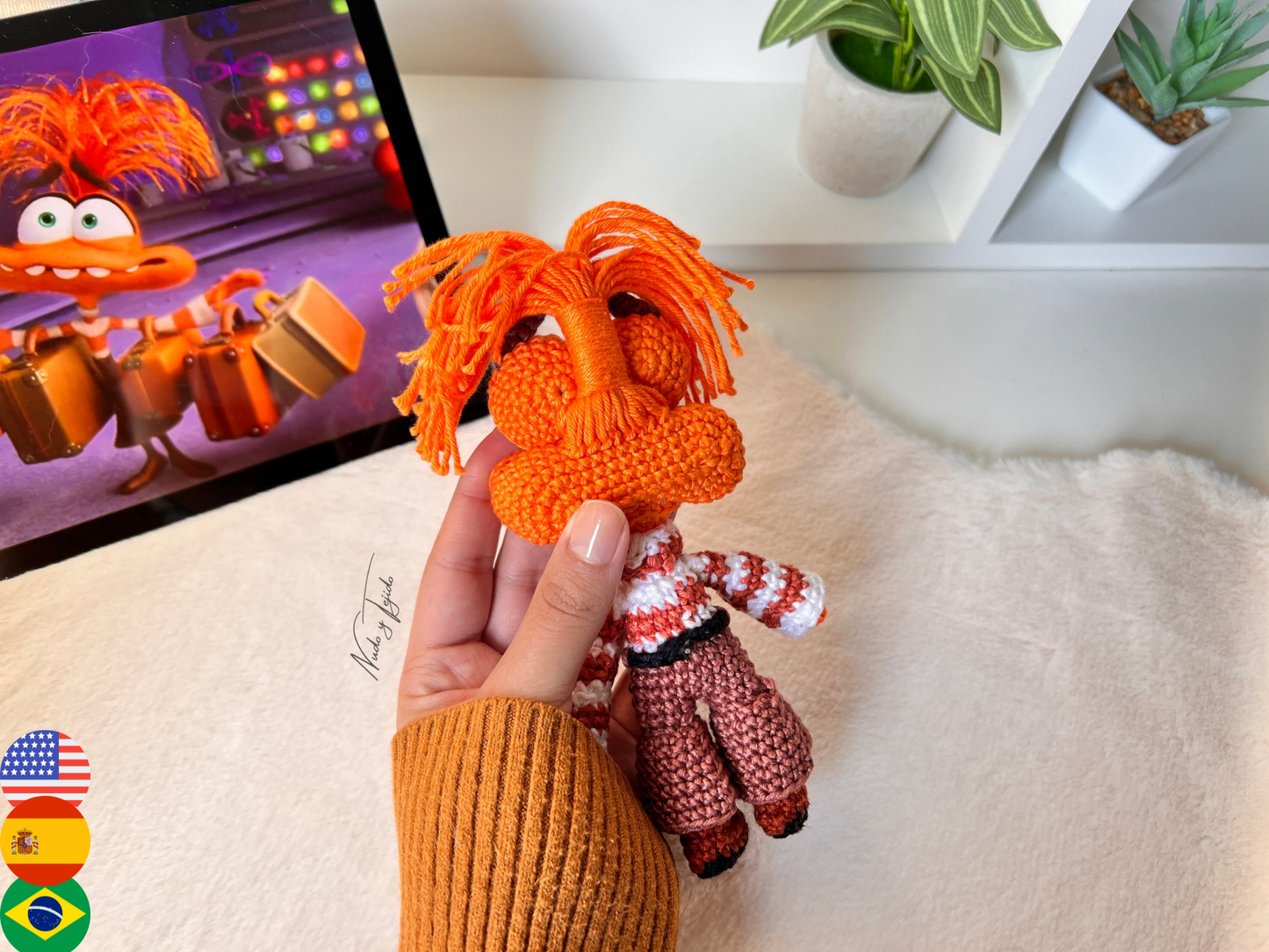 Ansiedad Intensamente Amigurumi Patrón PDF Español, Portugués, Inglés