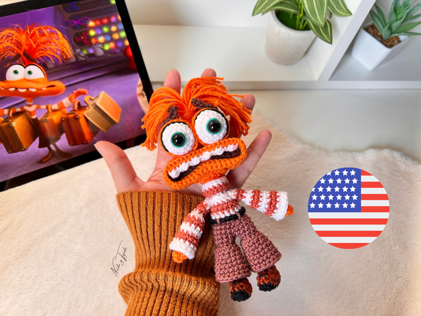 Ansiedad Intensamente Amigurumi Patrón PDF Español, Portugués, Inglés
