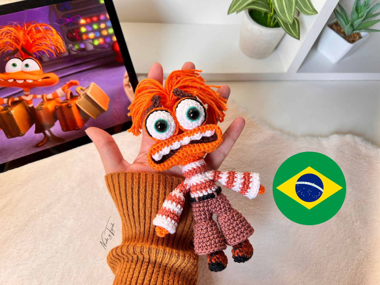 Ansiedad Intensamente Amigurumi Patrón PDF Español, Portugués, Inglés