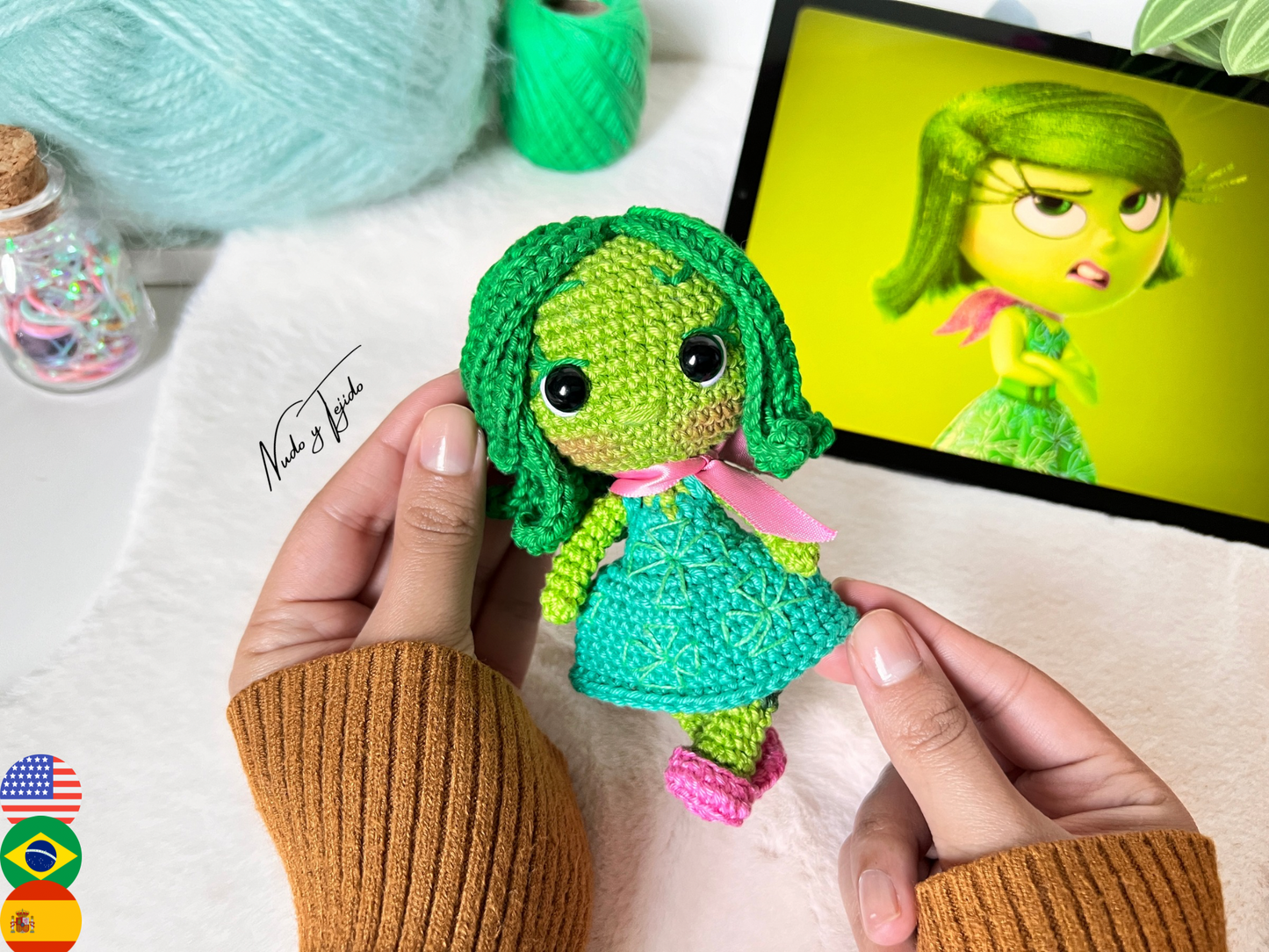 Desagrado Intensamente Amigurumi Patrón PDF Español, Portugués, Inglés