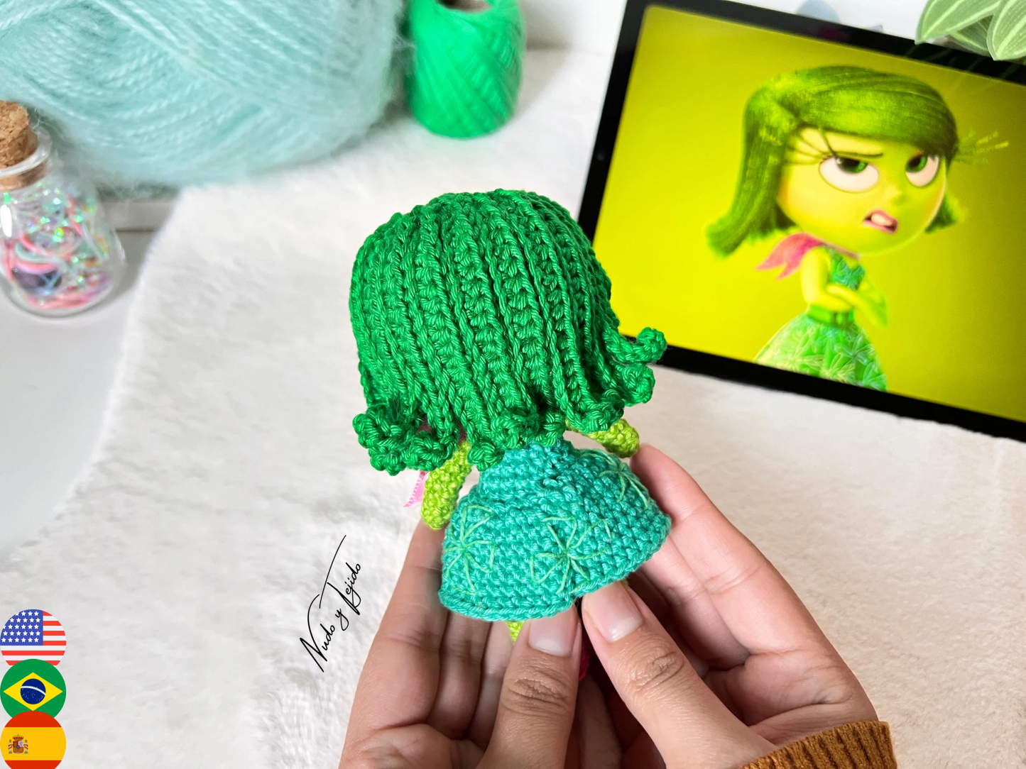 Desagrado Intensamente Amigurumi Patrón PDF Español, Portugués, Inglés