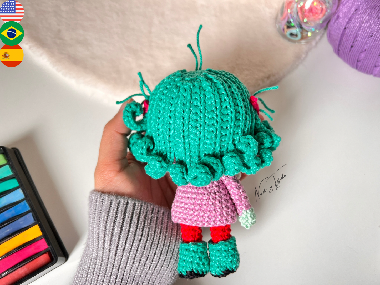 Envidia Intensamente Amigurumi Patrón PDF Esp, Port, Ing