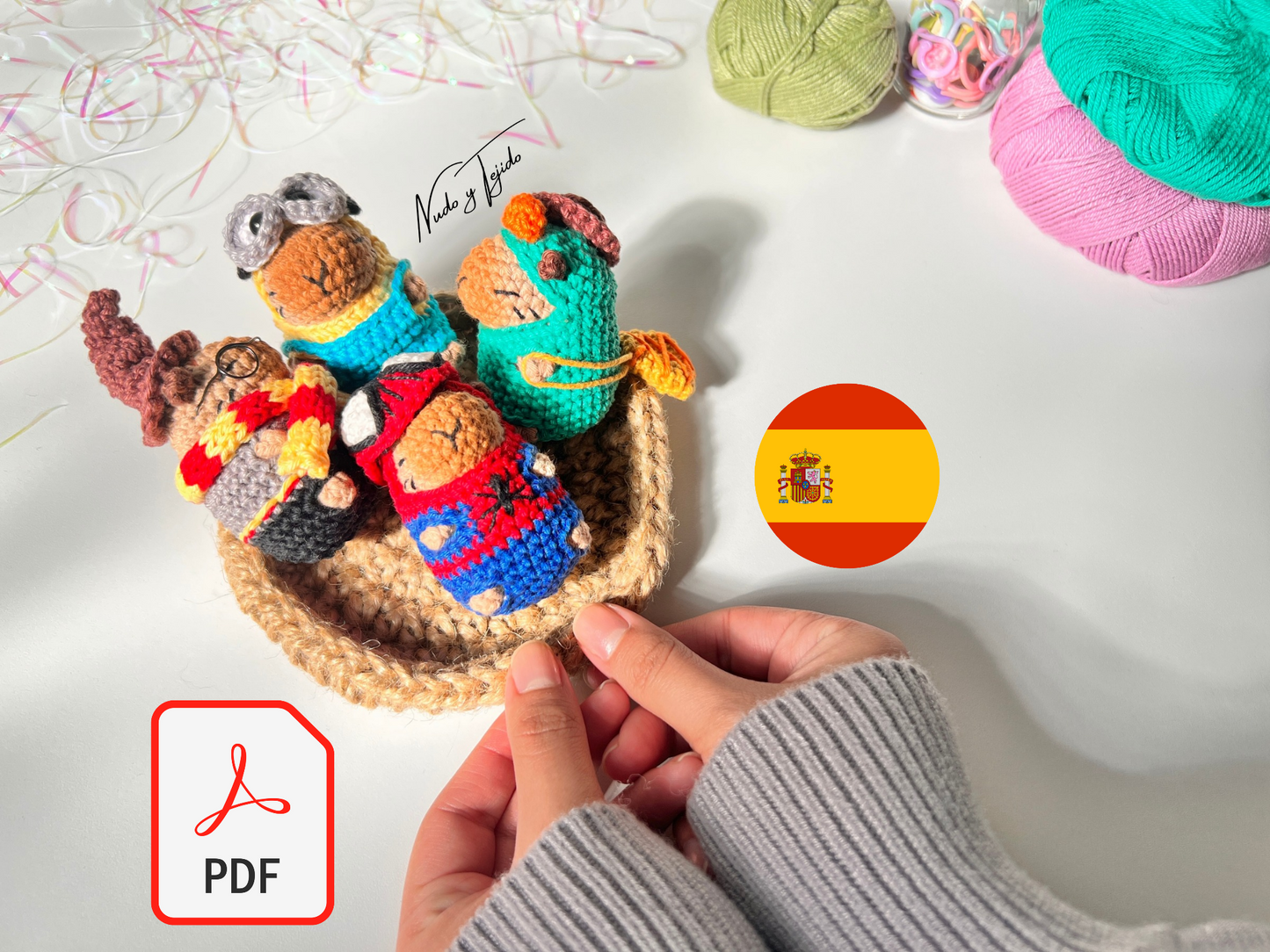 Kit Disfraces Personajes Icónicos Harry Potter, Perry el Ornitorrinco, Spiderman y Minion Patrón PDF Español, Portugués, Inglés por Nudo y Tejido