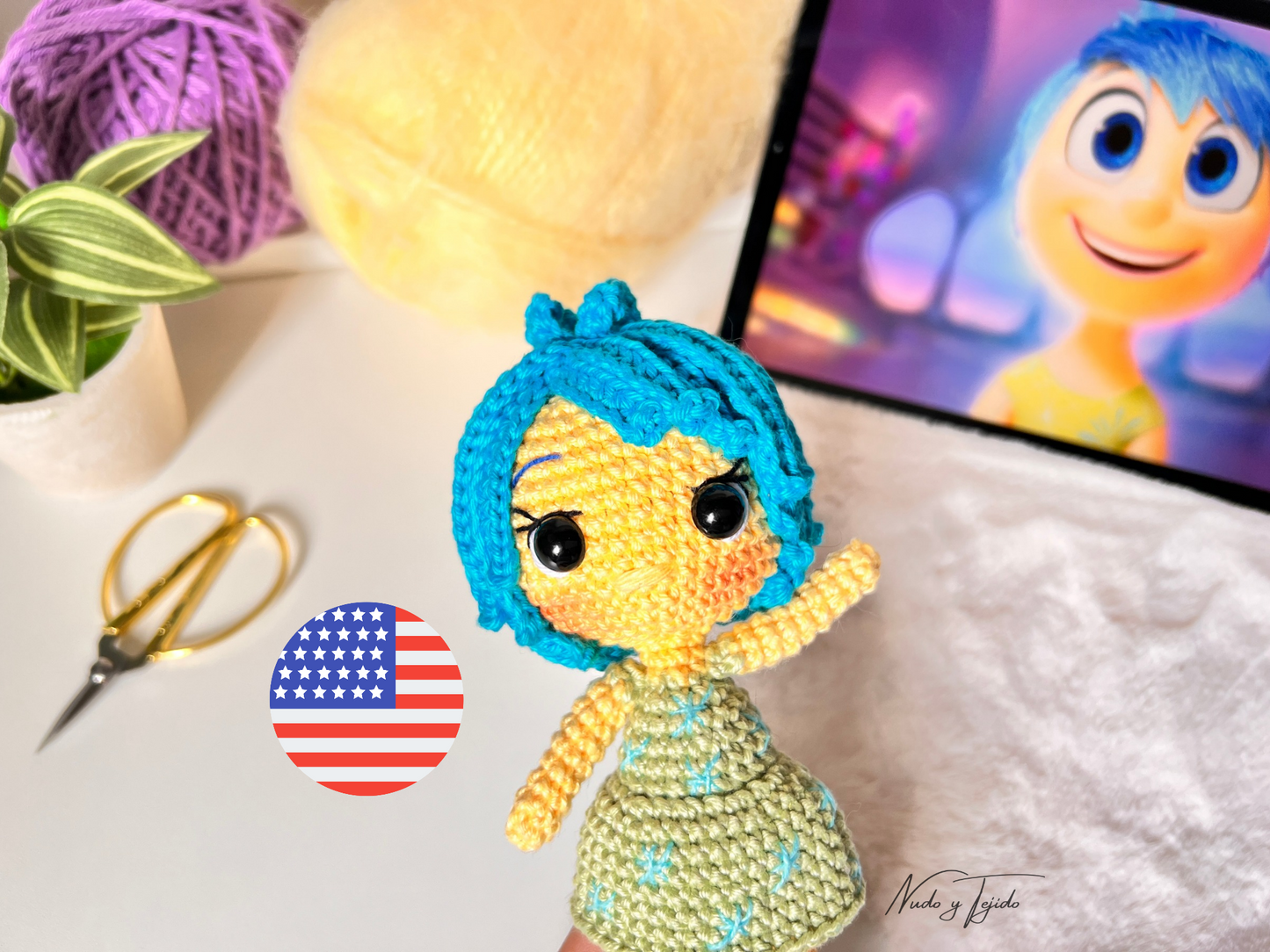 Patrón Alegría Intensamente amigurumi PDF Español, Portugués, Inglés