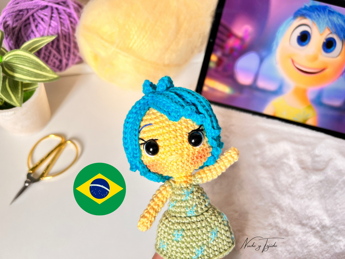 Patrón Alegría Intensamente amigurumi PDF Español, Portugués, Inglés