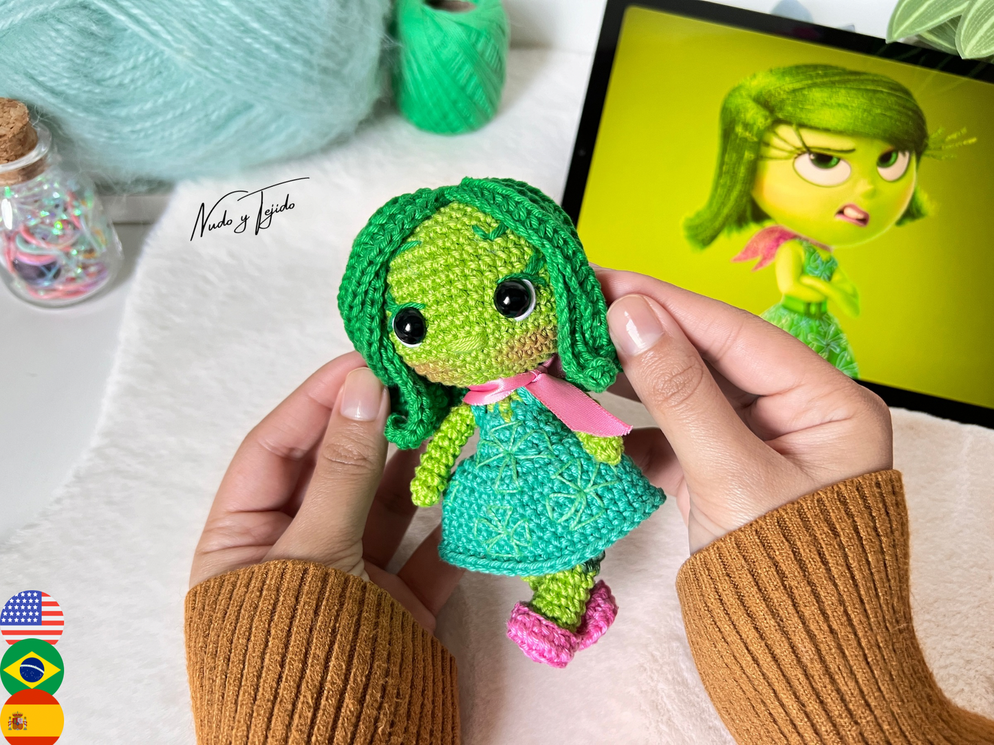 Desagrado Intensamente Amigurumi Patrón PDF Español, Portugués, Inglés